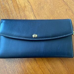 Bosca Woman' Black Leather Envelope Wallet